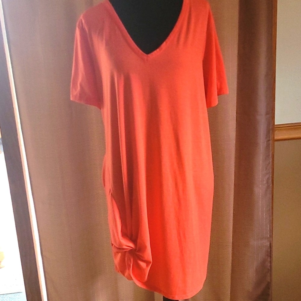 Orange dress with pockets